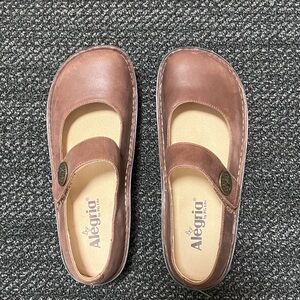 Alegria Brown Mary Jane Shoes